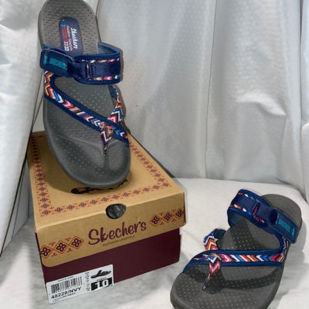 Skechers- Reggae- Zig Swag - Navy , Sandals